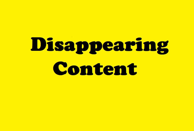 Disappearing Content